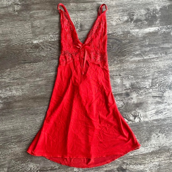 Other - Red Mesh Chemise/ Slip Lingerie Nightie